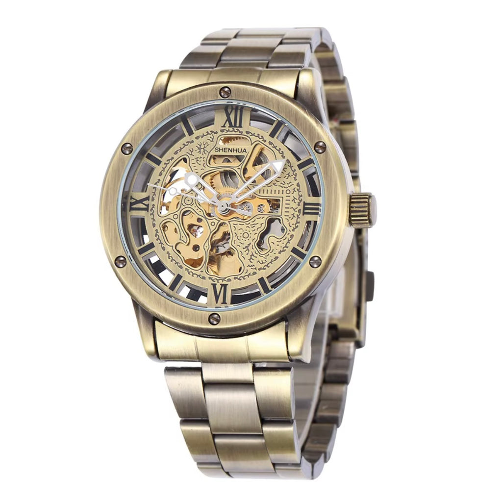 Montre Squelette Automatique – Édition Or Antique |LiL MD