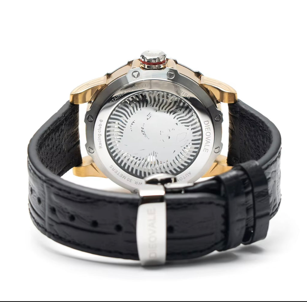 Montre Squelette Automatique – Or Rose & Noir | LiL MD