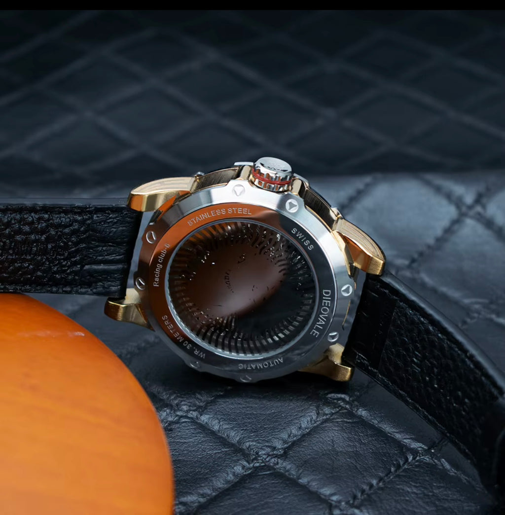 Montre Squelette Automatique – Or Rose & Noir | LiL MD